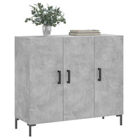 Credenza Grigio Cemento 90x34x80 cm in Legno Multistrato 828112