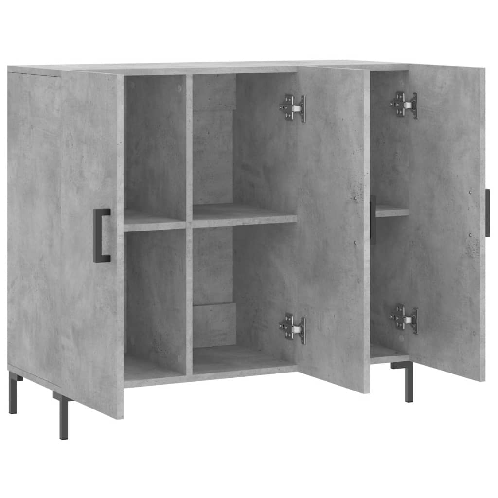 Credenza Grigio Cemento 90x34x80 cm in Legno Multistrato 828112