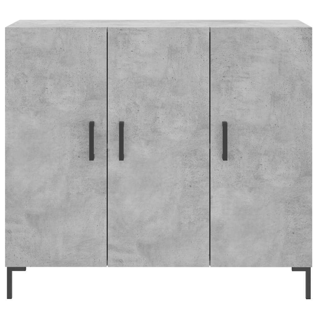 Credenza Grigio Cemento 90x34x80 cm in Legno Multistrato 828112