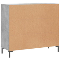 Credenza Grigio Cemento 90x34x80 cm in Legno Multistrato 828112