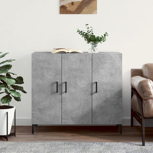 Credenza Grigio Cemento 90x34x80 cm in Legno Multistrato 828112