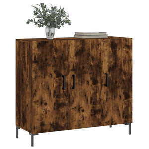 Credenza Rovere Fumo 90x34x80 cm in Legno Multistrato 828113