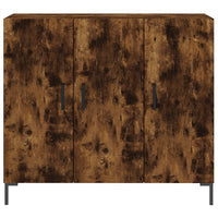 Credenza Rovere Fumo 90x34x80 cm in Legno Multistrato 828113