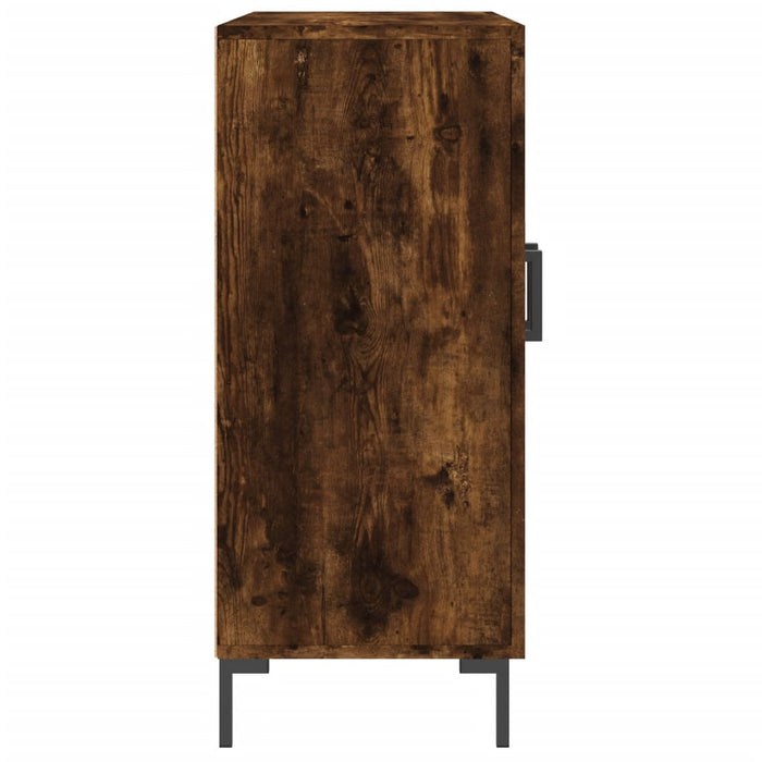 Credenza Rovere Fumo 90x34x80 cm in Legno Multistrato 828113