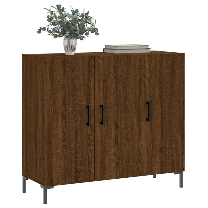 Credenza Rovere Marrone 90x34x80 cm in Legno Multistratocod mxl 129086