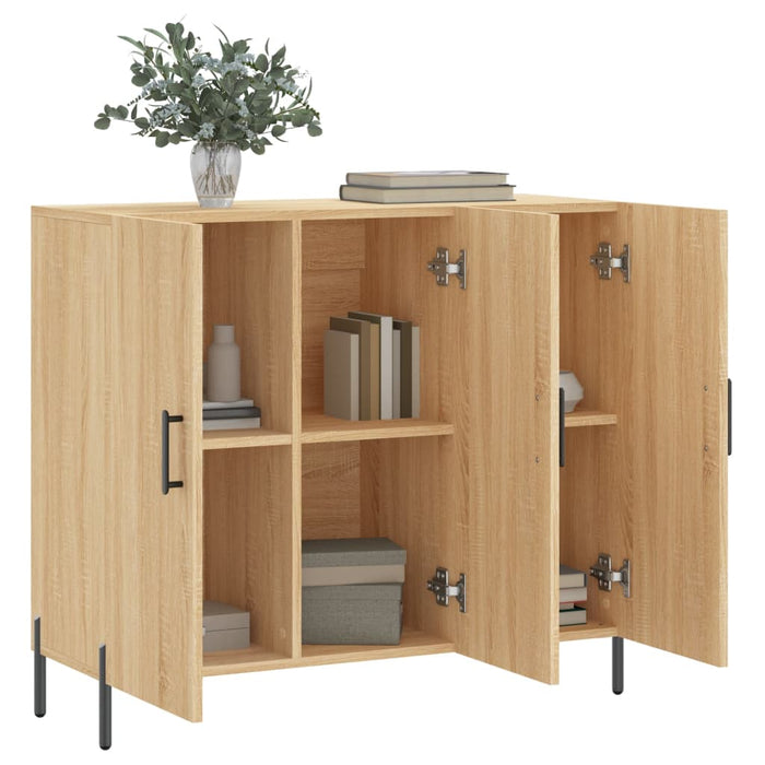 Credenza Rovere Sonoma 90x34x80 cm in Legno Multistrato 828119