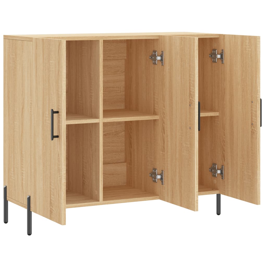 Credenza Rovere Sonoma 90x34x80 cm in Legno Multistrato 828119