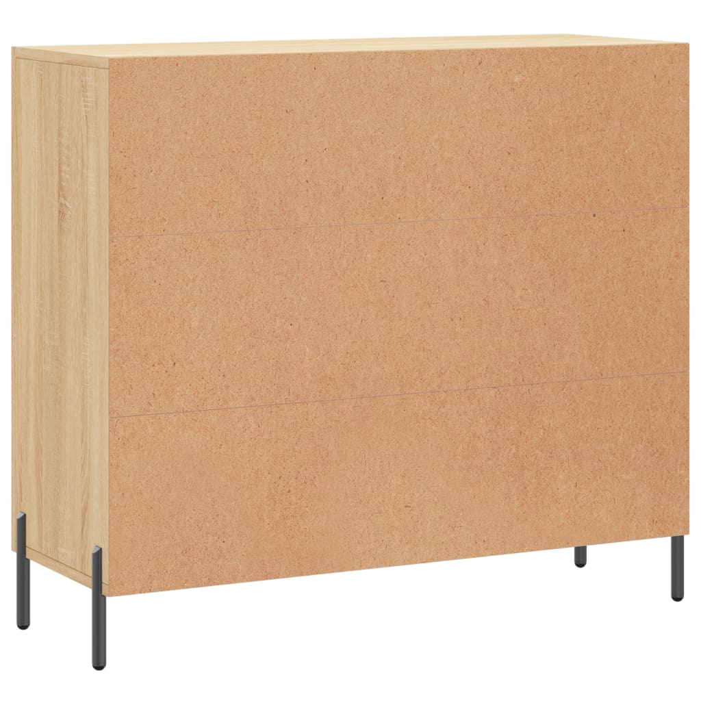 Credenza Rovere Sonoma 90x34x80 cm in Legno Multistrato 828119