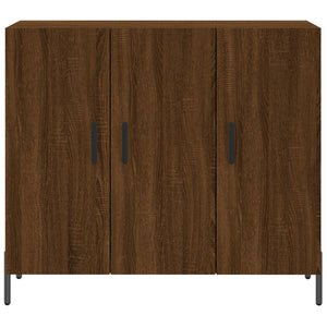 Credenza Rovere Marrone 90x34x80 cm in Legno Multistrato 828123