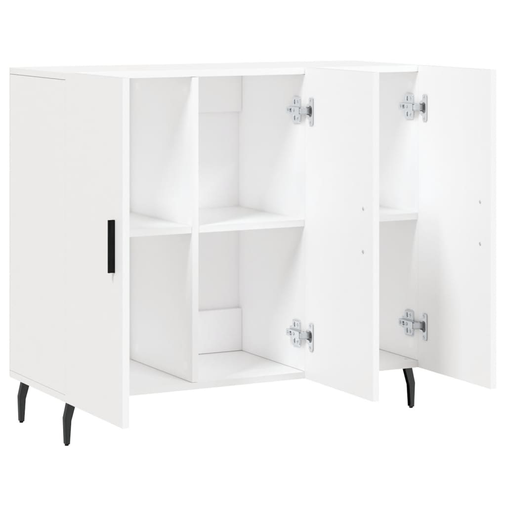 Credenza Bianca 90x34x80 cm in Legno Multistrato 828124