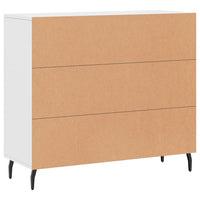 Credenza Bianca 90x34x80 cm in Legno Multistrato 828124