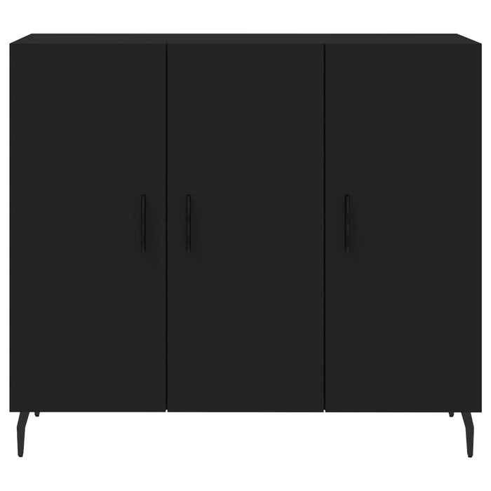 Credenza Nera 90x34x80 cm in Legno Multistrato 828125