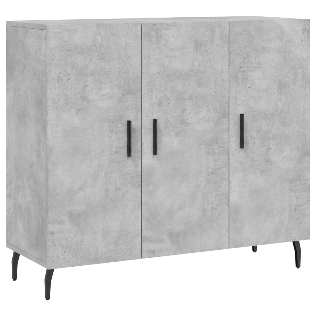 Credenza Grigio Cemento 90x34x80 cm in Legno Multistrato 828128