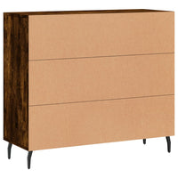 Credenza Rovere Fumo 90x34x80 cm in Legno Multistrato 828129