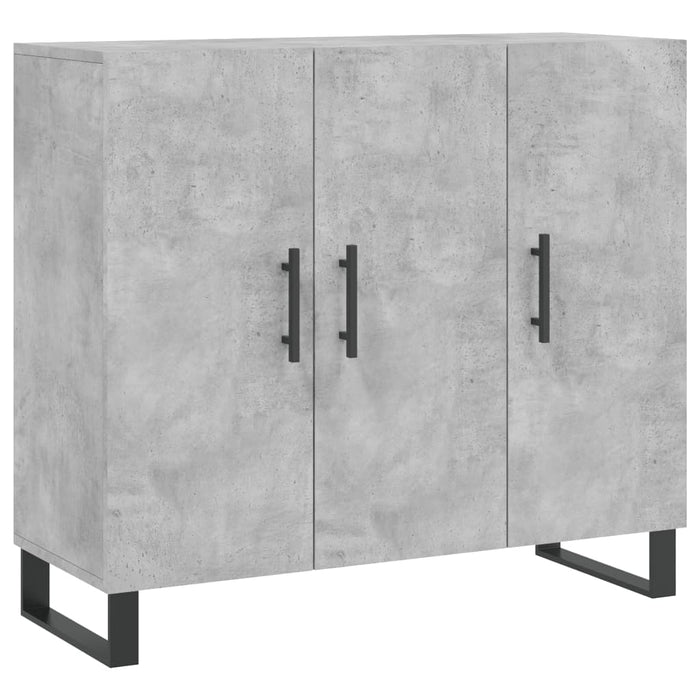 Credenza Grigio Cemento 90x34x80 cm in Legno Multistrato 828136