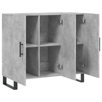 Credenza Grigio Cemento 90x34x80 cm in Legno Multistrato 828136