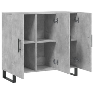 Credenza Grigio Cemento 90x34x80 cm in Legno Multistrato 828136