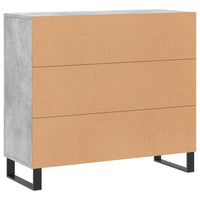 Credenza Grigio Cemento 90x34x80 cm in Legno Multistrato 828136