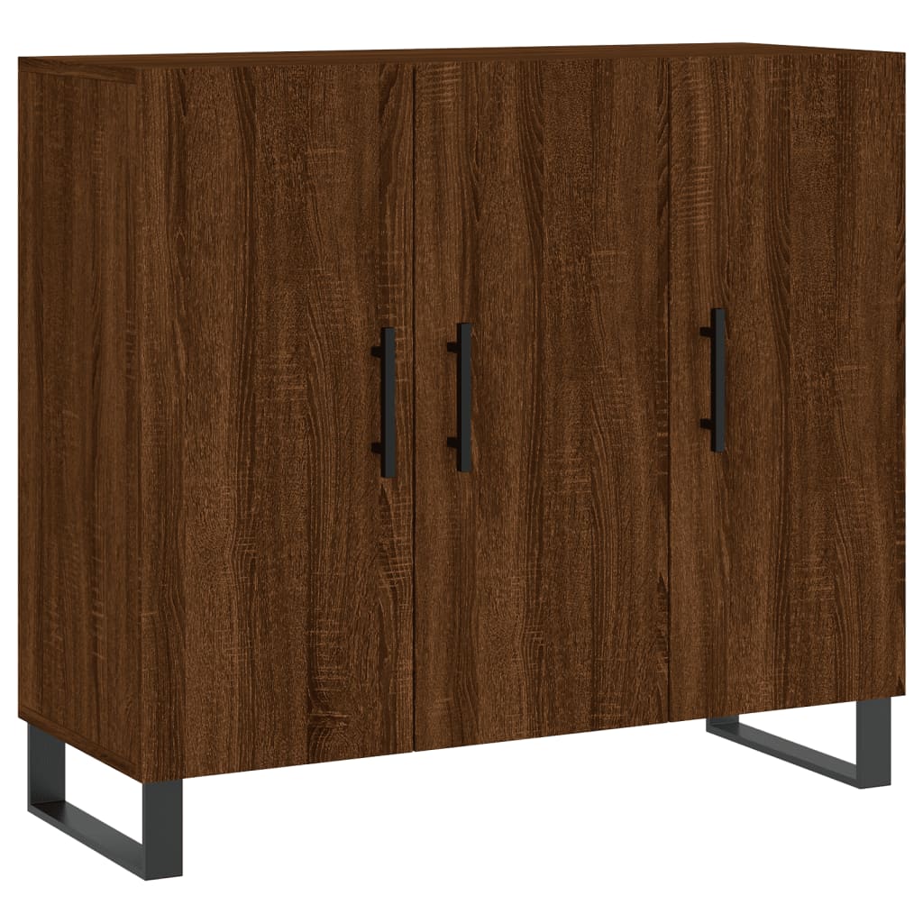 Credenza Rovere Marrone 90x34x80 cm in Legno Multistratocod mxl 81192