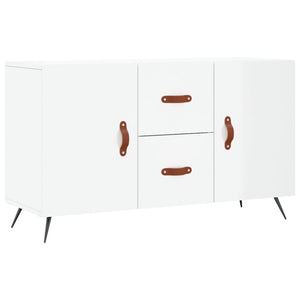 Credenza Bianco Lucido 100x36x60 cm in Legno Multistrato 828142