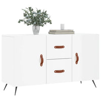 Credenza Bianco Lucido 100x36x60 cm in Legno Multistrato 828142