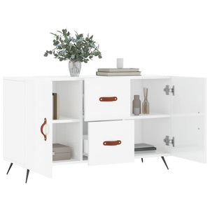 Credenza Bianco Lucido 100x36x60 cm in Legno Multistrato 828142