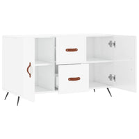 Credenza Bianco Lucido 100x36x60 cm in Legno Multistrato 828142