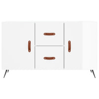 Credenza Bianco Lucido 100x36x60 cm in Legno Multistrato 828142