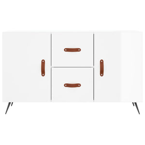 Credenza Bianco Lucido 100x36x60 cm in Legno Multistrato 828142