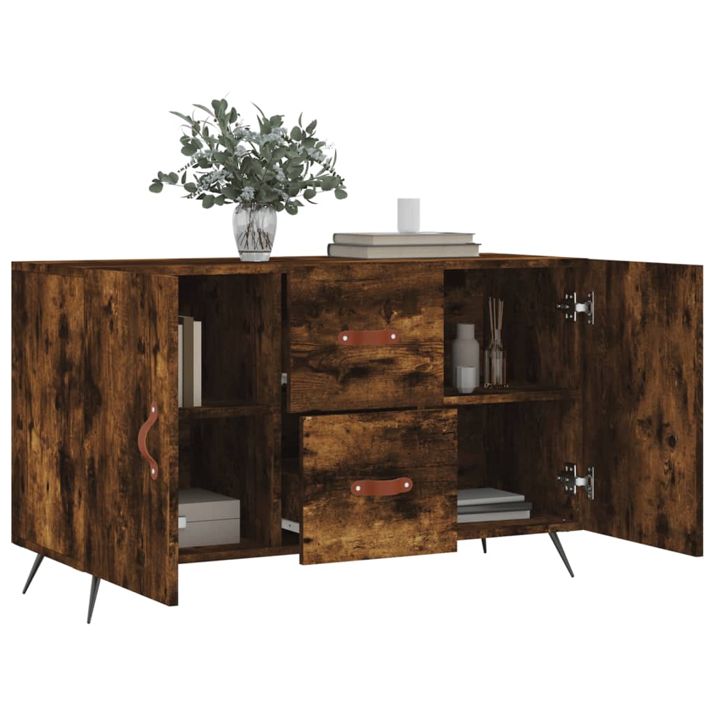 Credenza Rovere Fumo 100x36x60 cm in Legno Multistrato 828145