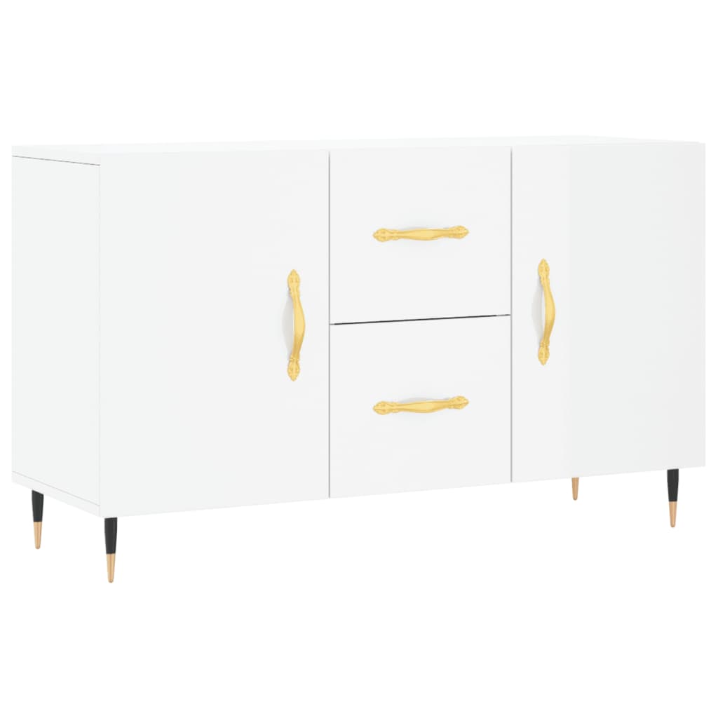 Credenza Bianco Lucido 100x36x60 cm in Legno Multistrato 828150