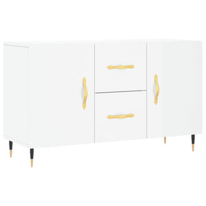 Credenza Bianco Lucido 100x36x60 cm in Legno Multistrato 828150