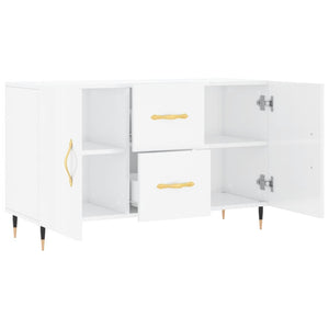 Credenza Bianco Lucido 100x36x60 cm in Legno Multistrato 828150