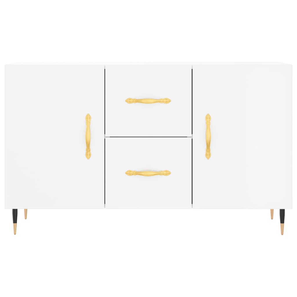 Credenza Bianco Lucido 100x36x60 cm in Legno Multistrato 828150