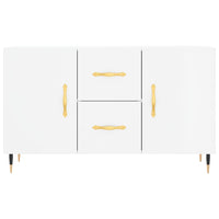 Credenza Bianco Lucido 100x36x60 cm in Legno Multistrato 828150