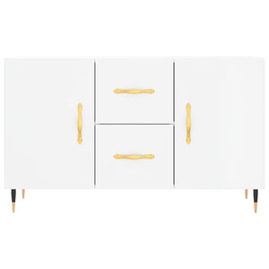 Credenza Bianco Lucido 100x36x60 cm in Legno Multistrato 828150