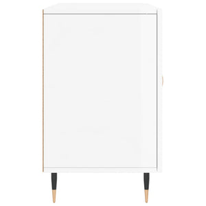 Credenza Bianco Lucido 100x36x60 cm in Legno Multistrato 828150