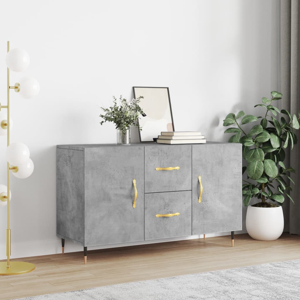 Credenza Grigio Cemento 100x36x60 cm in Legno Multistratocod mxl 103933