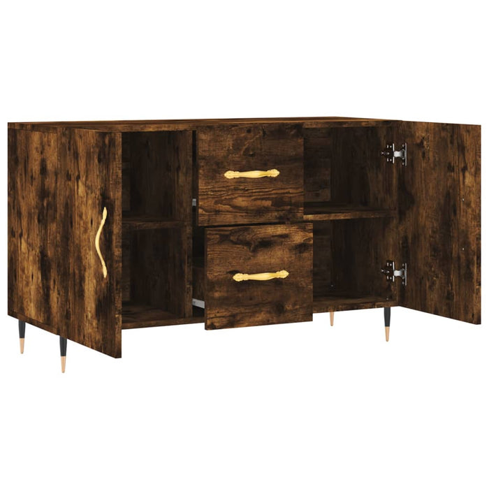 Credenza Rovere Fumo 100x36x60 cm in Legno Multistrato 828153