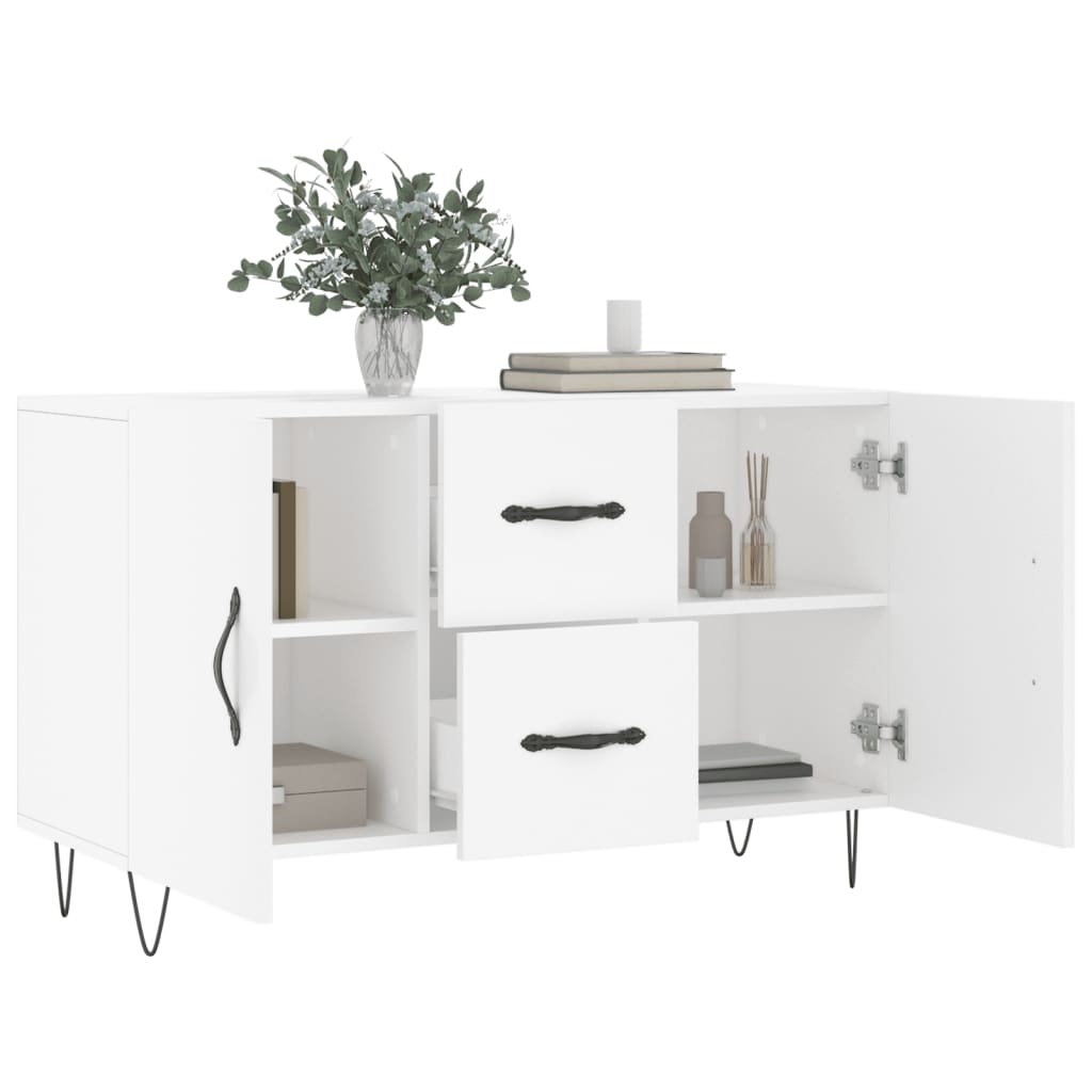 Credenza Bianca 100x36x60 cm in Legno Multistrato 828164