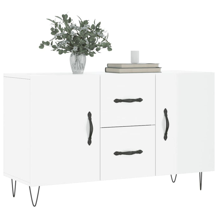 Credenza Bianco Lucido 100x36x60 cm in Legno Multistratocod mxl 80033