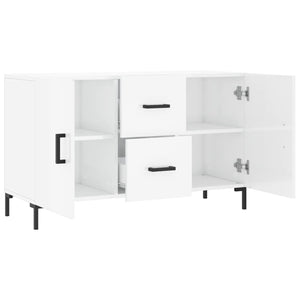 Credenza Bianco Lucido 100x36x60 cm in Legno Multistrato 828174