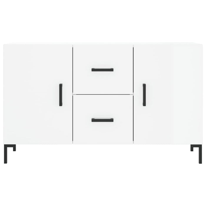 Credenza Bianco Lucido 100x36x60 cm in Legno Multistrato 828174