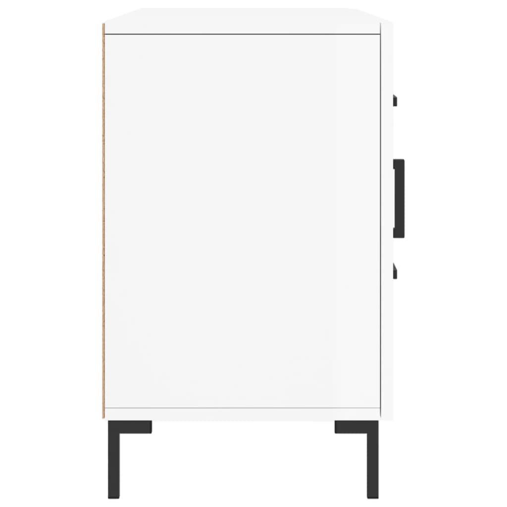 Credenza Bianco Lucido 100x36x60 cm in Legno Multistrato 828174