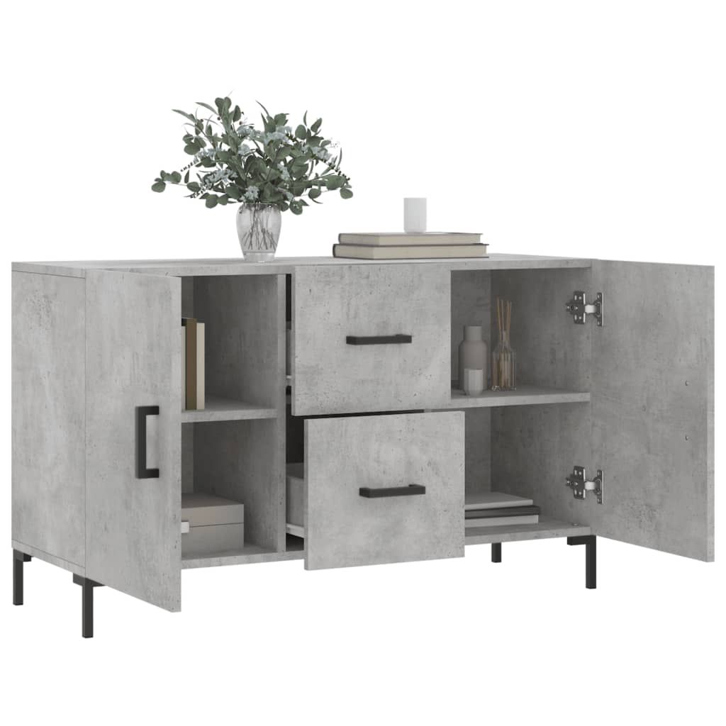 Credenza Grigio Cemento 100x36x60 cm in Legno Multistrato 828176