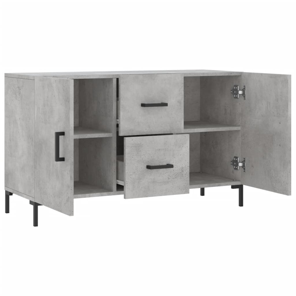 Credenza Grigio Cemento 100x36x60 cm in Legno Multistrato 828176