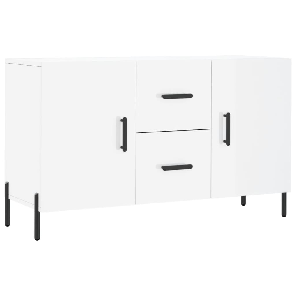 Credenza Bianco Lucido 100x36x60 cm in Legno Multistrato 828182