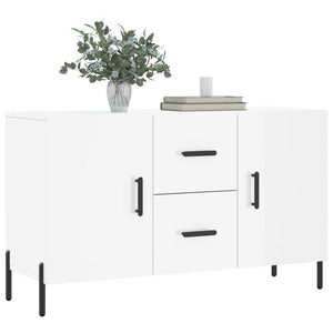 Credenza Bianco Lucido 100x36x60 cm in Legno Multistrato 828182