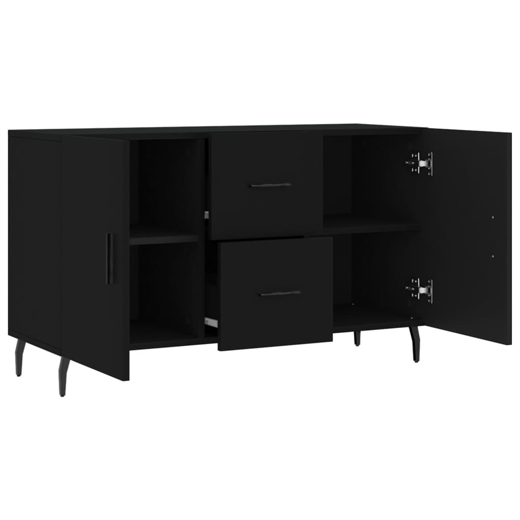 Credenza Nera 100x36x60 cm in Legno Multistrato 828189