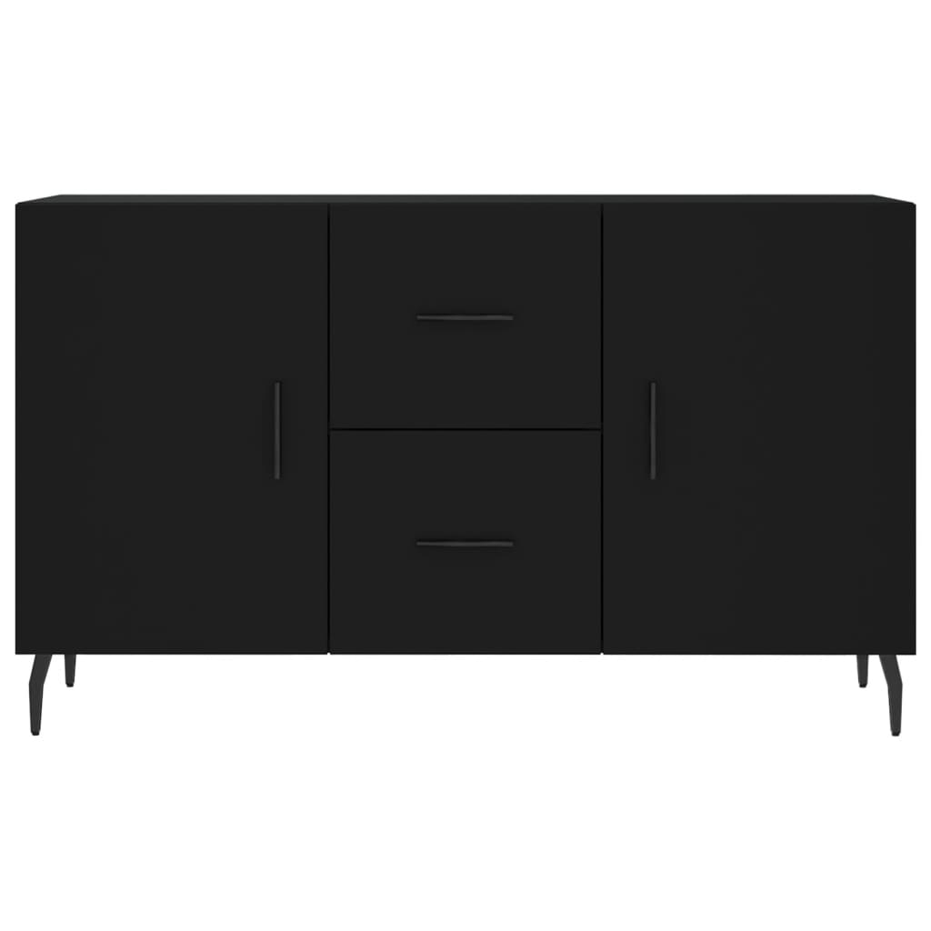 Credenza Nera 100x36x60 cm in Legno Multistrato 828189